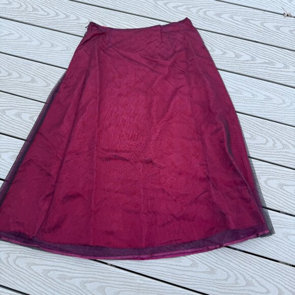 Express Dresses & Skirts - Express World Brand Skirt Size 9/10 Red Flowy Fairy Snowlake Christmas